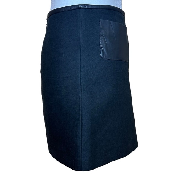 Maje - A-Line Mini Skirt, Lamb Leather Pockets - Size XS US (Size 34 FR), Black - Picture 7 of 16